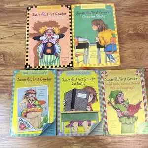 Barbara Park Junie B. Jones First Grader Book Lot Set of 5 Paperbacks Hardcover